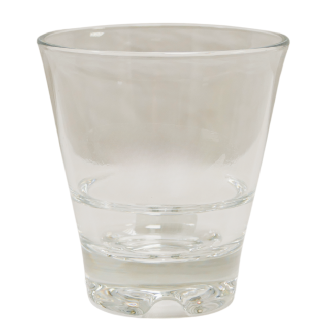 Alfresco 260ml drinking tumbler from ALFRESCO, clear glass with a smooth cylindrical shape for beverages.