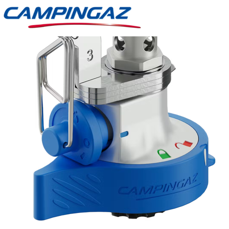 Campingaz Twister CV Connect PZ Gas Stove with two burners and control knobs, suitable for outdoor camping cooking.