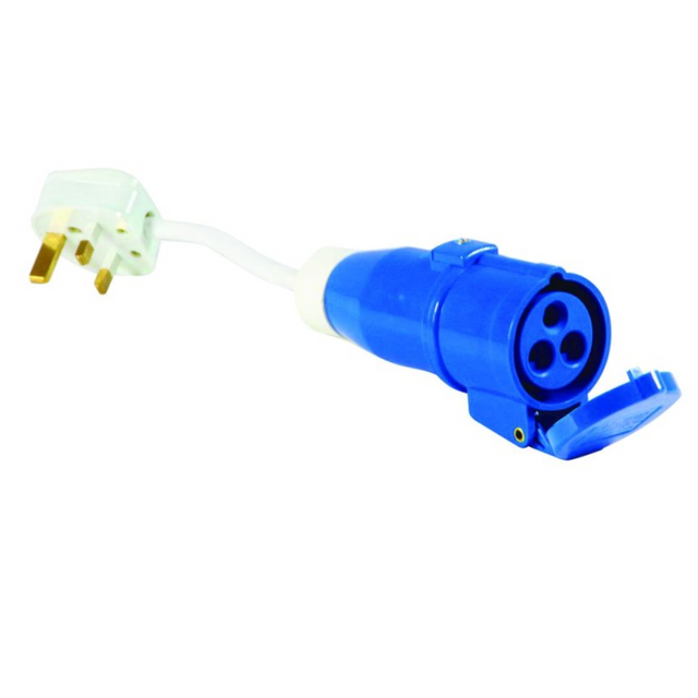 UK Conversion Lead Plug by Conversion Plug, featuring a compact design for secure electrical connections.