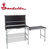 Isabella foldable kitchen unit with countertop, storage shelves, and compact design for versatile home use