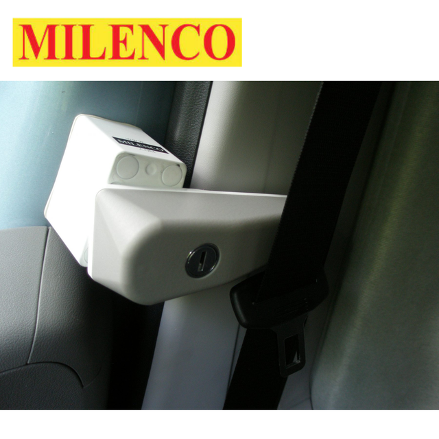 Milenco Cab Door Lock Twin Pack 3070 featuring two interior door locks with a sleek design for enhanced security.