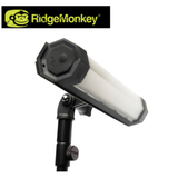 RidgeMonkey Vault Lite IR180 LED light showing a compact, portable design with adjustable settings and bright illumination.