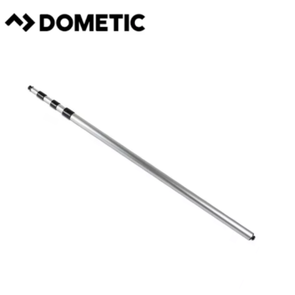 Dometic Veranda Storm Pole for stabilizing and supporting awnings, shown in a close-up image of the pole's top and base.