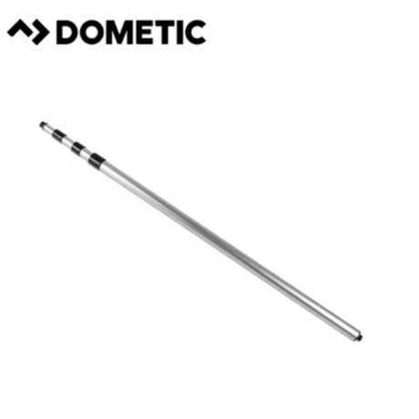 Dometic Veranda Storm Pole for stabilizing and supporting awnings, shown in a close-up image of the pole's top and base.