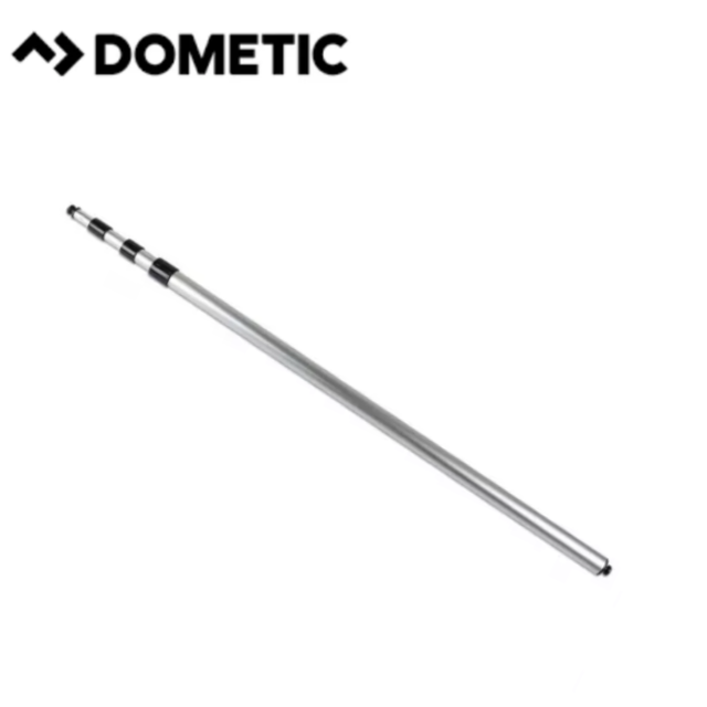 Dometic Veranda Storm Pole for stabilizing and supporting awnings, shown in a close-up image of the pole's top and base.