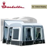 Isabella Ventura Air Vita motorhome awning with Vita Tunnel extension, small size 180-280cm, outdoor display image.