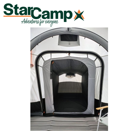 Dorema StarCamp Voyager Annexe with inner tent, showcasing spacious design and durable fabric for camping.