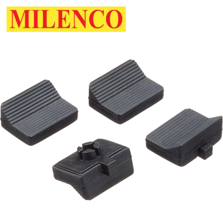 Milenco Aero Mirror Replacement Pads in a close-up view, showcasing their design and texture for secure mirror attachment.