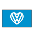 Spirit of Air "I Love My VW" banner featuring a blue VW logo with 5ft by 3ft dimensions.