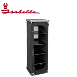 Isabella folding wardrobe with white doors and metal handles, showcasing its compact, space-saving design for modern bedrooms.