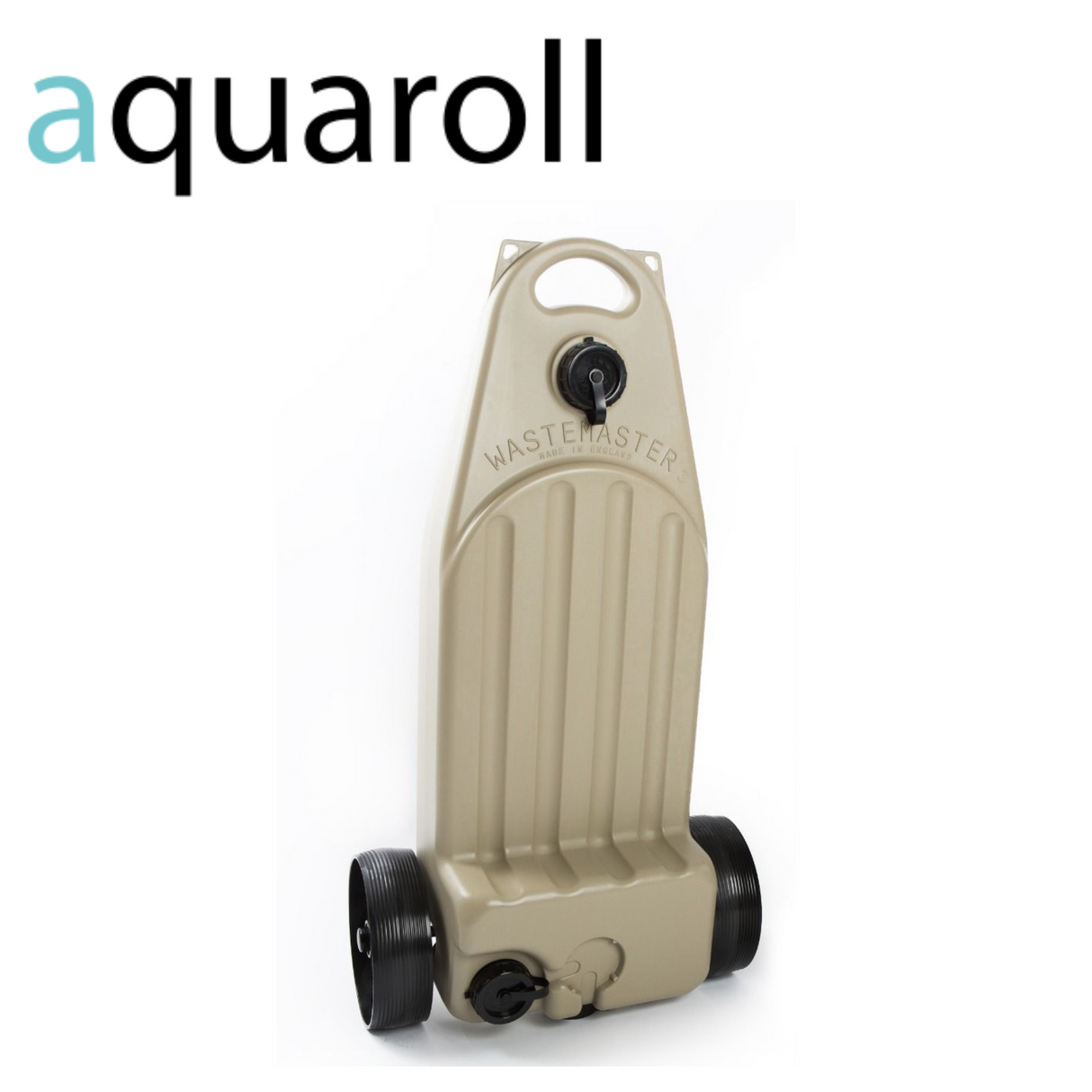 Hitchman 38Ltr Wastemaster in beige, showcasing a durable, spacious waste container for outdoor use.