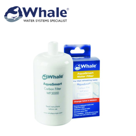 Whale Aquasmart Water Filter with transparent housing and filter cartridge, designed for efficient water purification.
