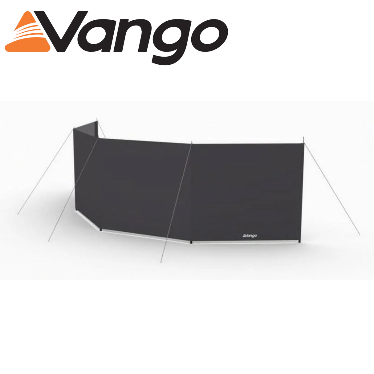 Vango Windbreak Element ProShield in a campsite setting, featuring sturdy panels and a vibrant design for outdoor protection.
