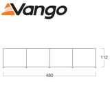 Vango Windbreak Element ProShield set up on a campsite, providing shelter and privacy with its durable fabric and design.