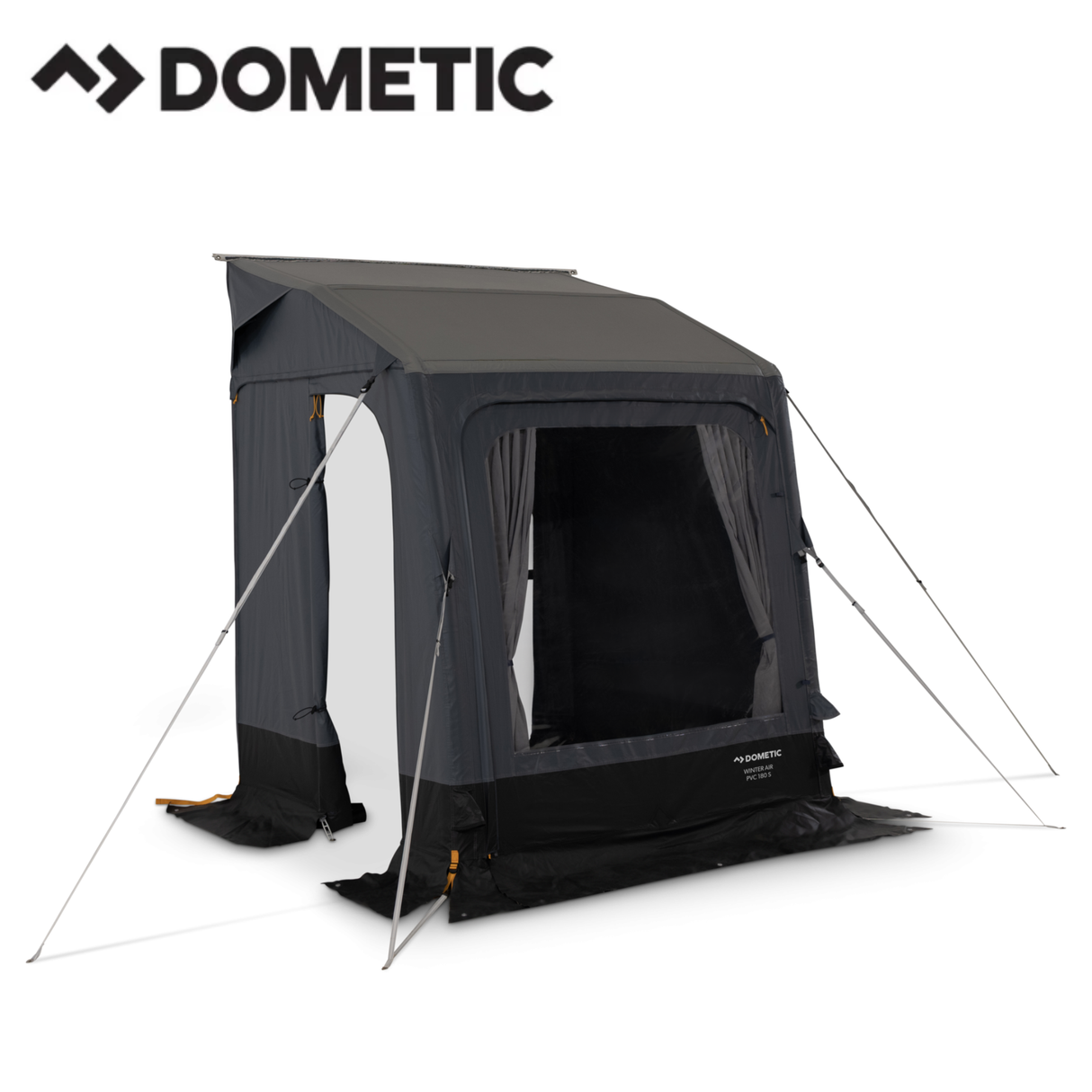 Dometic Winter Air PVC 180 winter air awning with sturdy PVC fabric and support poles, designed for durable outdoor shelter.