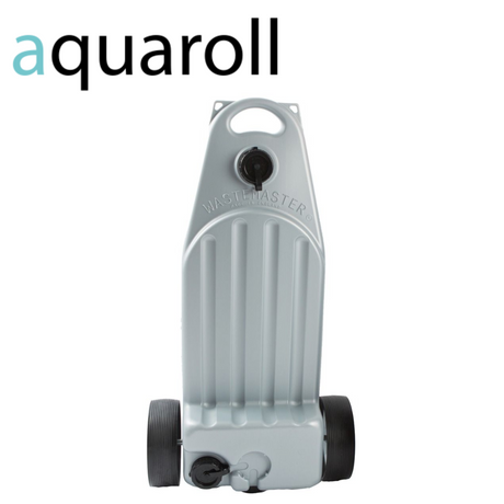 Hitchman 38Ltr Wastemaster in silver, featuring a sturdy design and practical carrying handle for waste disposal.