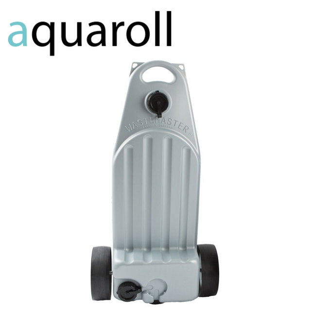 Hitchman 38Ltr Wastemaster in silver, featuring a sturdy design and practical carrying handle for waste disposal.