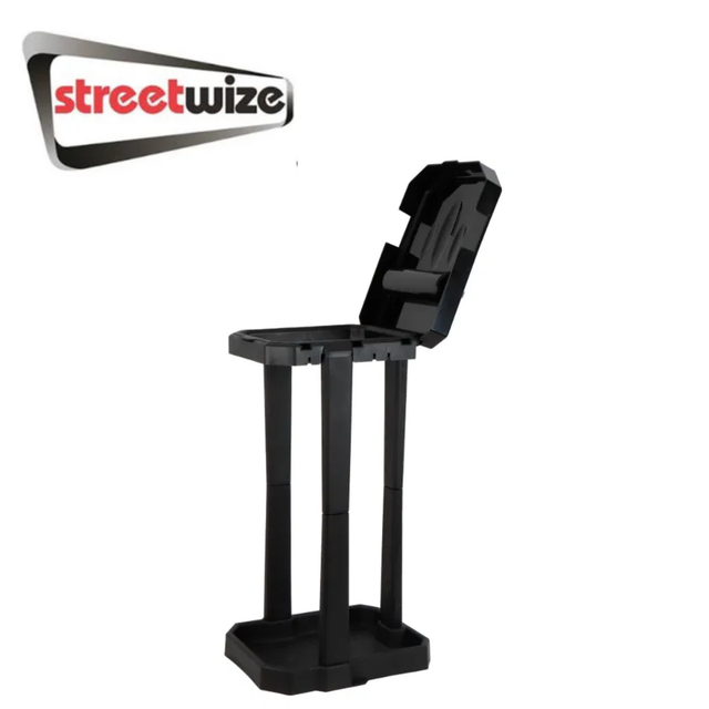 Streetwize Eco Bin Excel collapsible waste bin, compact and portable for outdoor or indoor use with durable design.